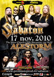 Afis Concert Sabaton si Alestorm in Silver Church Club din Bucuresti