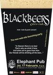 Afis Concert Blackbeers in Elephant Pub din Bucuresti