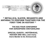 Metallica, Slayer, Anthrax, Megadeth si Motorhead pentru Sonisphere Elvetia! La o saptamana distanta de Romania!