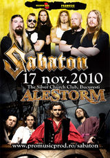 Steelwing canta in deschiderea concertului Sabaton si Alestorm la Bucuresti
