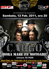 Concert Cargo in Watt Club Bucuresti