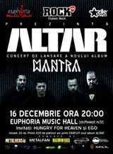 Concert de lansare album Altar in Euphoria Music Hall Cluj