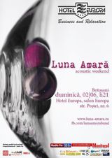 Concert acustic Luna Amara pe 2 iunie la Botosani