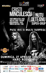 Concert Cristi Minculescu si Nutu Olteanu in aprilie la Hard Rock Cafe