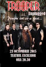 Concert 'Trooper Unplugged - Pentru tot ce-a fost' la Teatrul Excelsior pe 23 Octombrie
