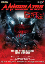Concert Annihilator pe 19 Noiembrie 2019 in Quantic