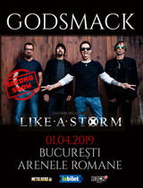 GODSMACK sustine al doilea concert la Bucuresti pe 1 Aprilie