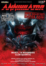 Concert Annihilator pe 19 Noiembrie 2019 in Quantic