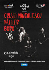 Concert Cristi Minculescu, Valter si Boro pe 25 noiembrie