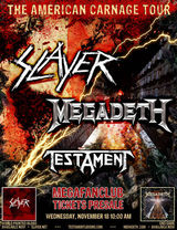 Este oficial! Turneu Slayer, Megadeth si Testament!